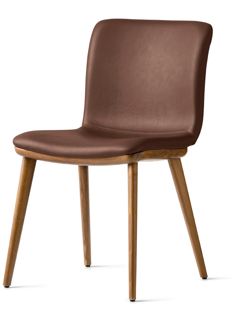 ANNIE upholstered chair with walnut base