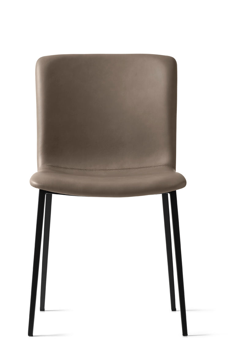Upholstered ANNIE Chair with Black Metal Base