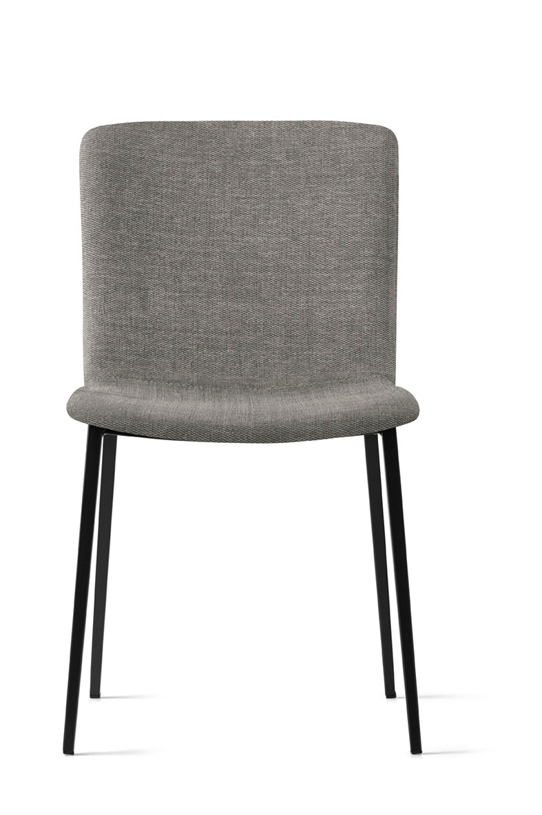 Upholstered ANNIE Chair with Black Metal Base