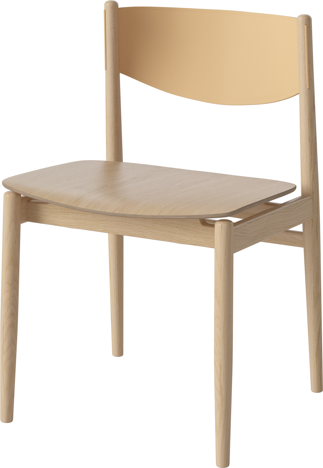 Stolička APELLE bielené dubové drevo