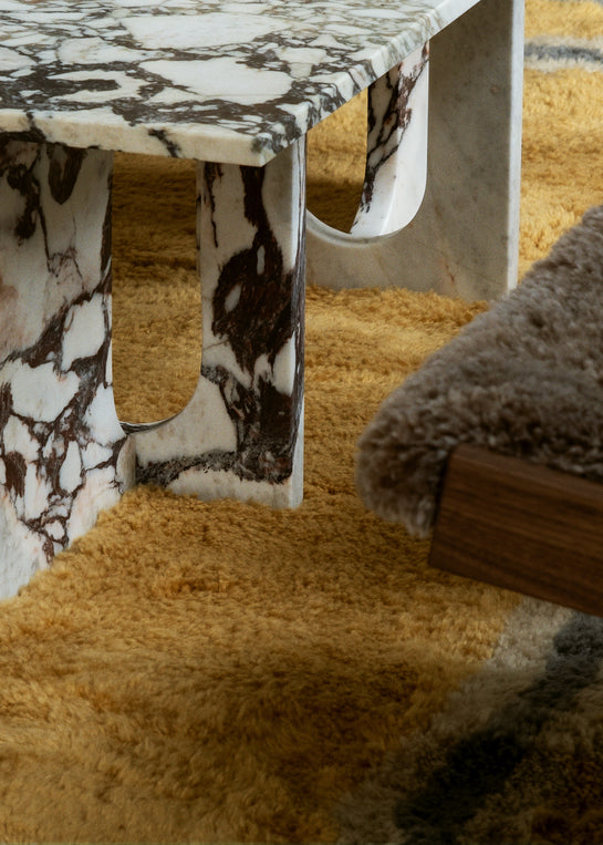 ANDROGYNE coffee table white-brown marble