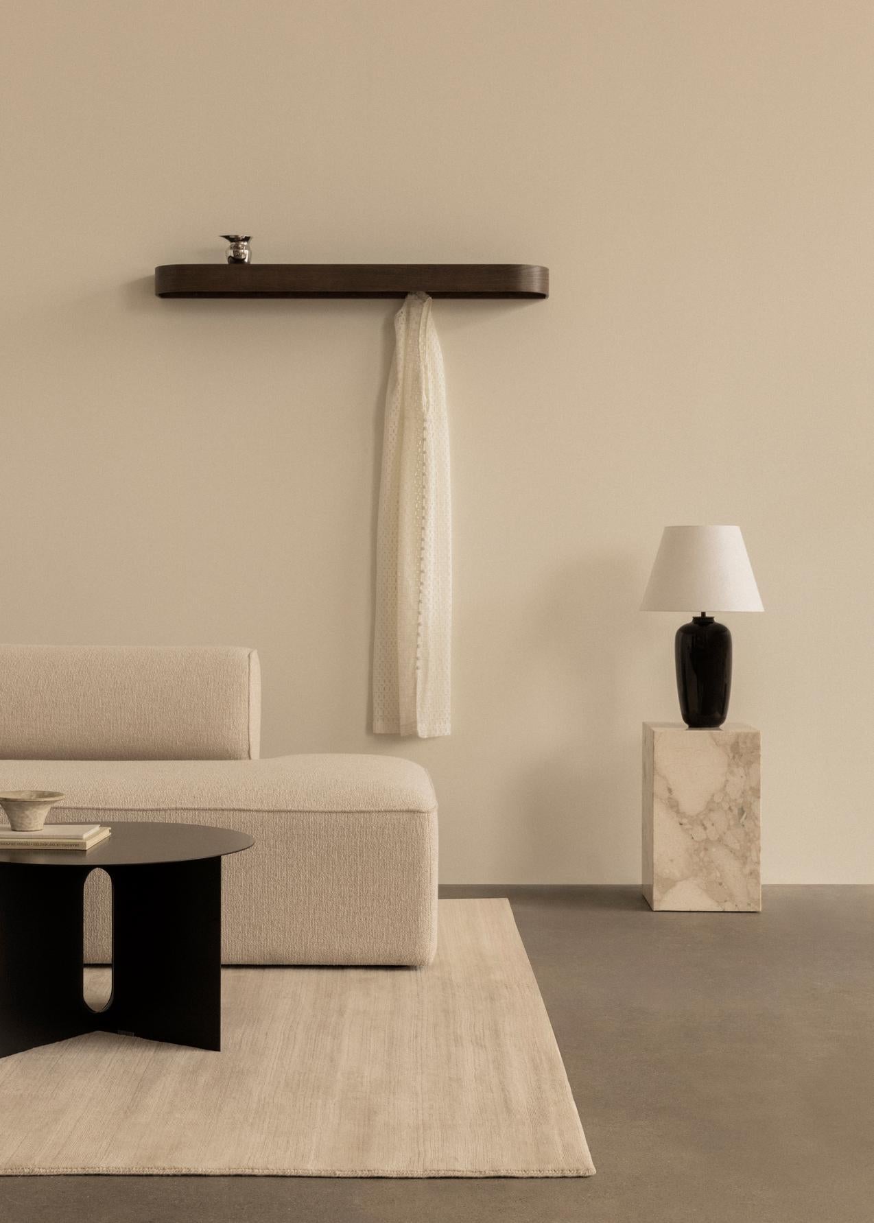 TORSO table lamp black ceramic with white shade