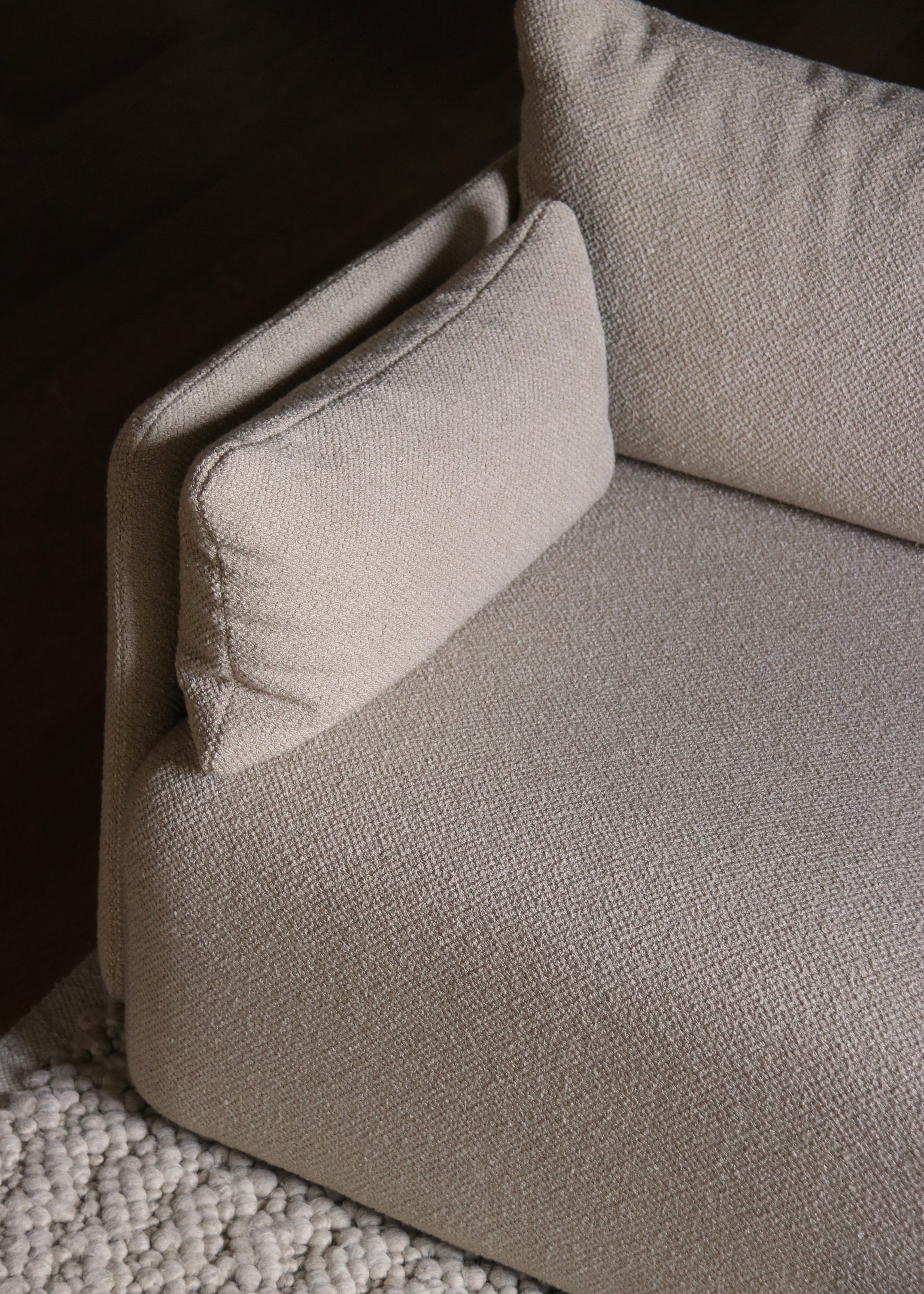 OFFSET light beige armchair