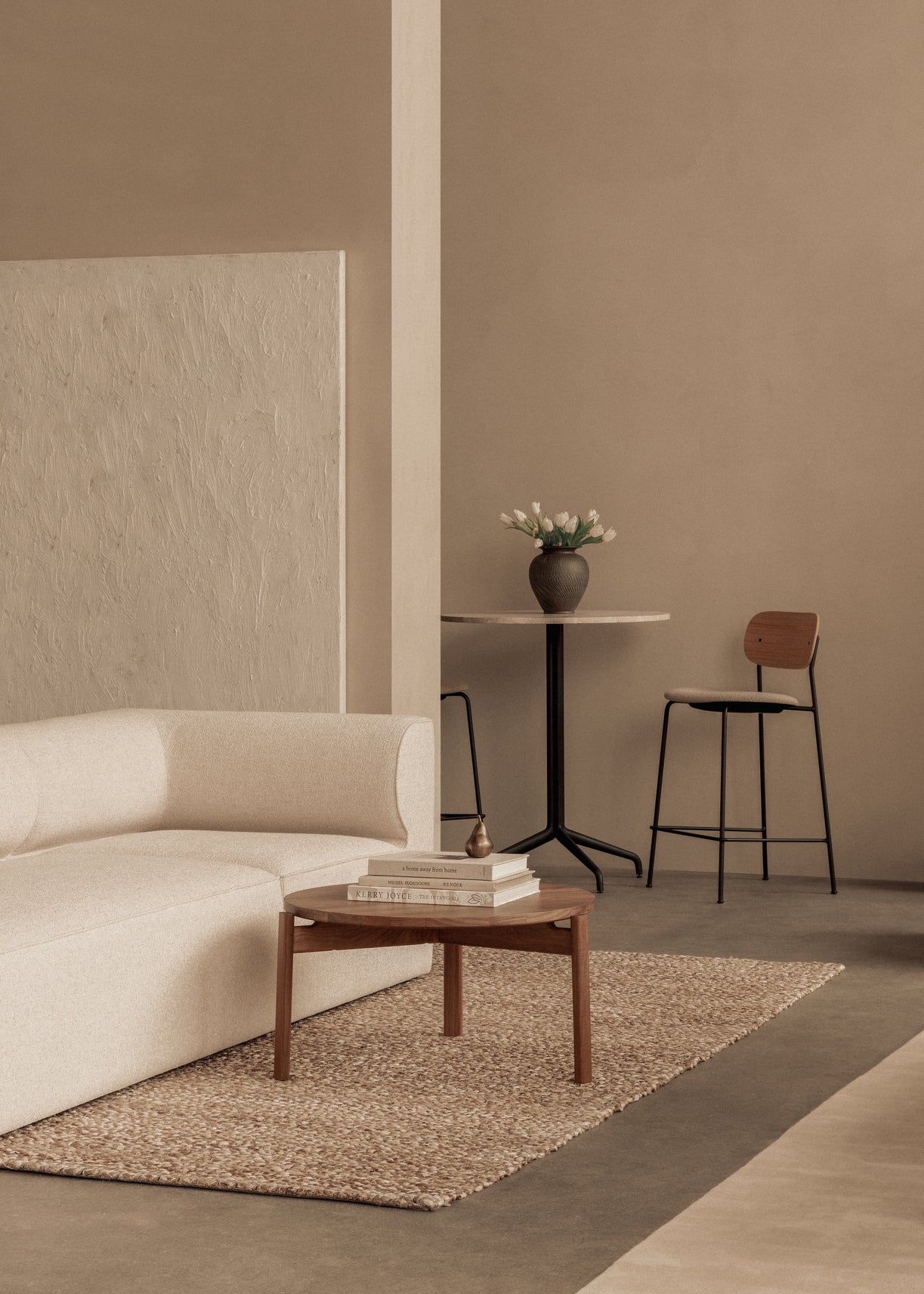 HARBOUR black bar table oak veneer