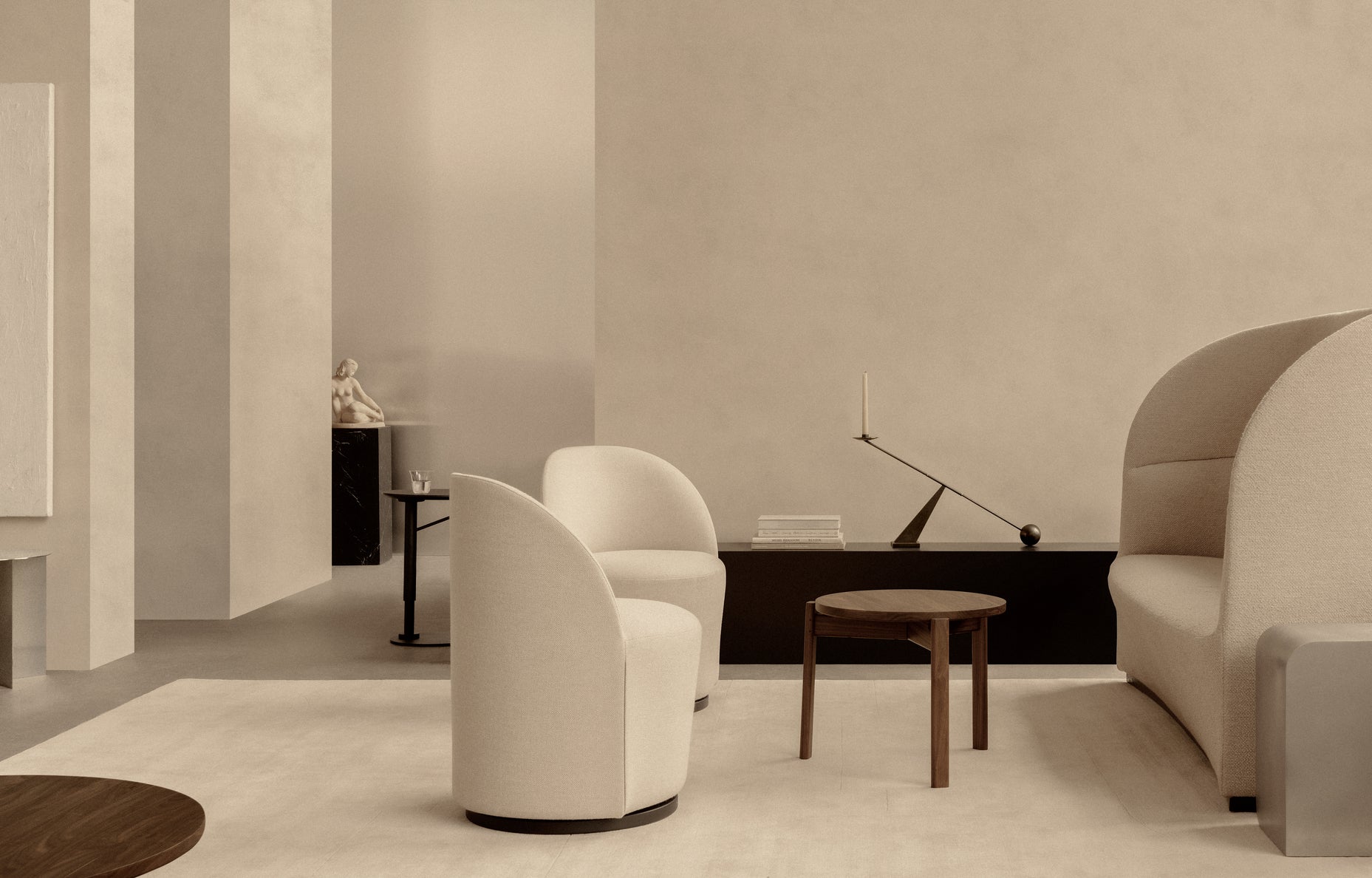 Adjustable Side Table BRANCH Black