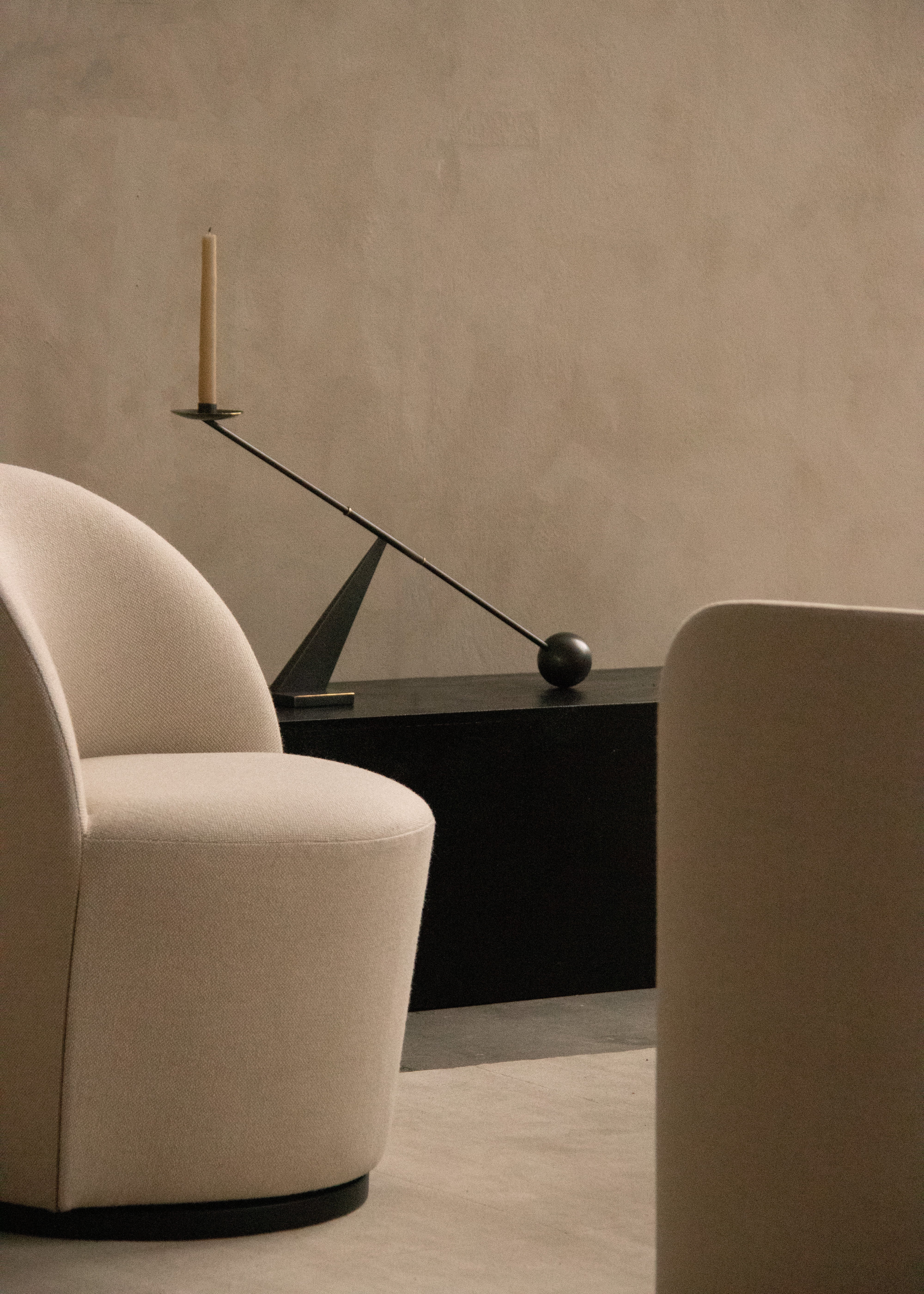 INTERCONNECT Candle Holder in Bronzed Brass