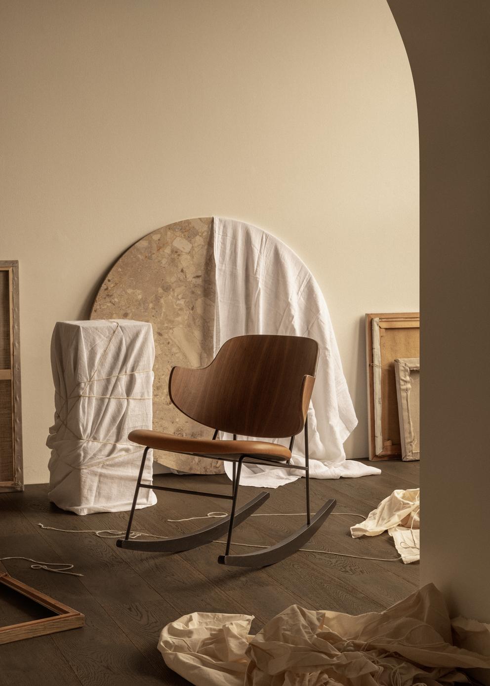 Hojdací kreslo PENGUIN béžové