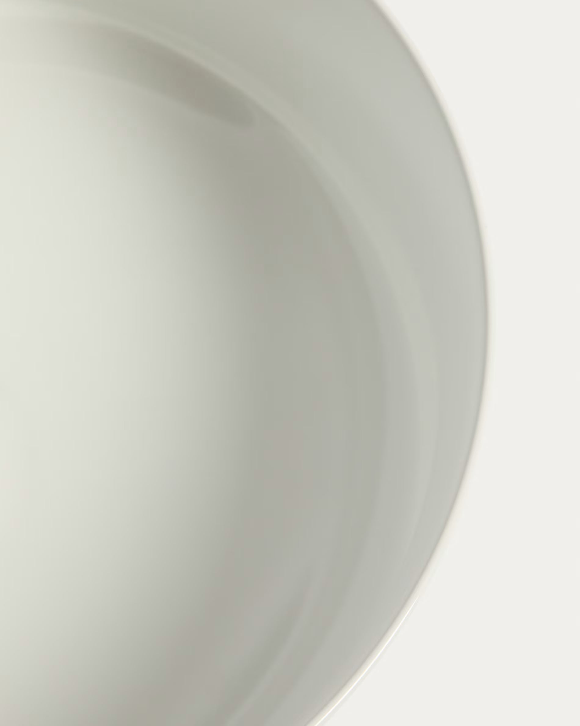 Round countertop sink OVARA white ceramic