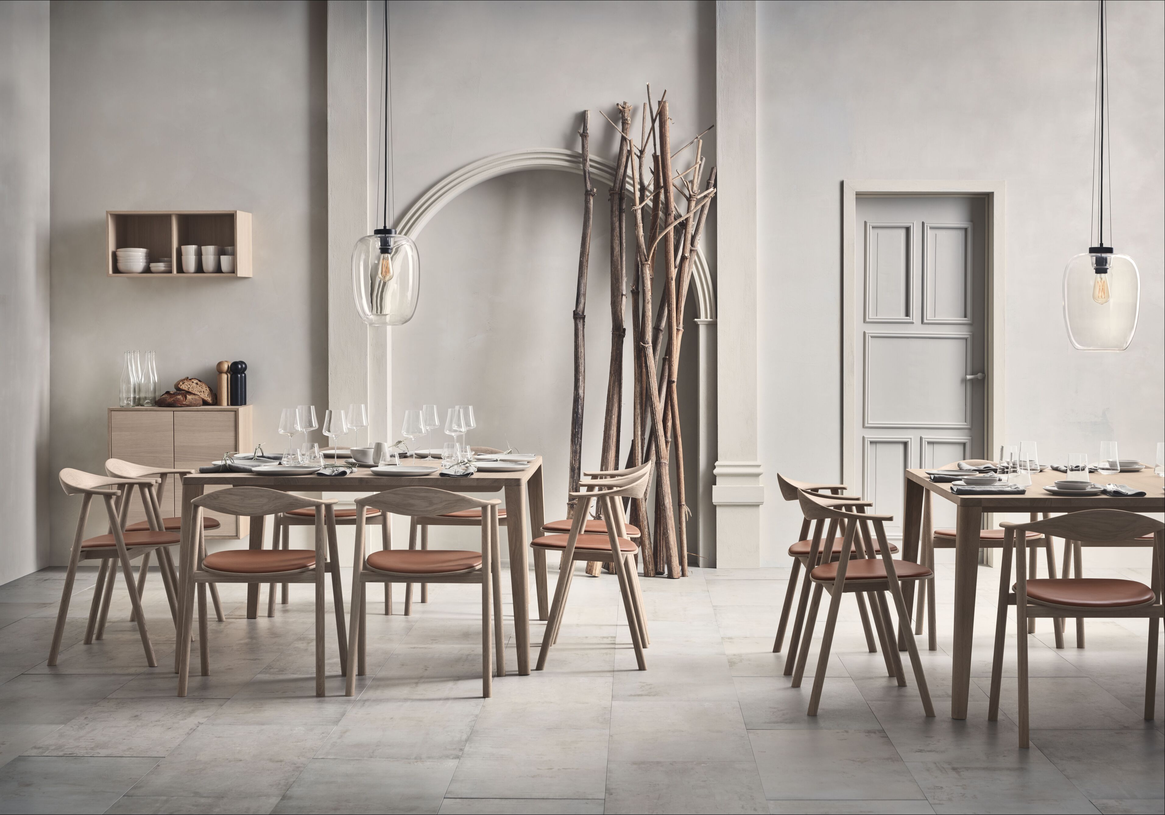 Stôl GRACEFUL bielené dubové drevo