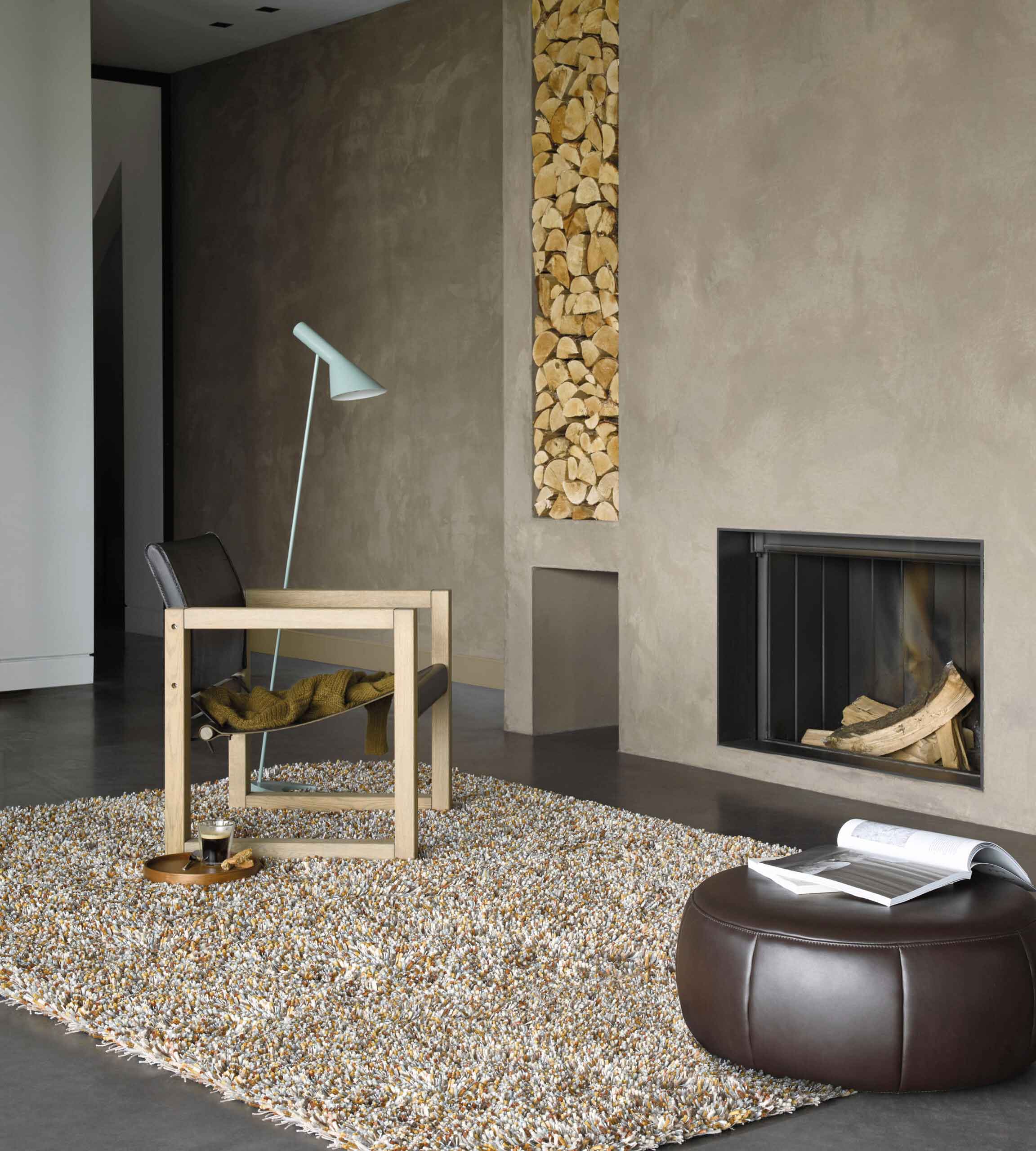 Koberec YOUNG krémovo-oranžový s dlhým vlasom