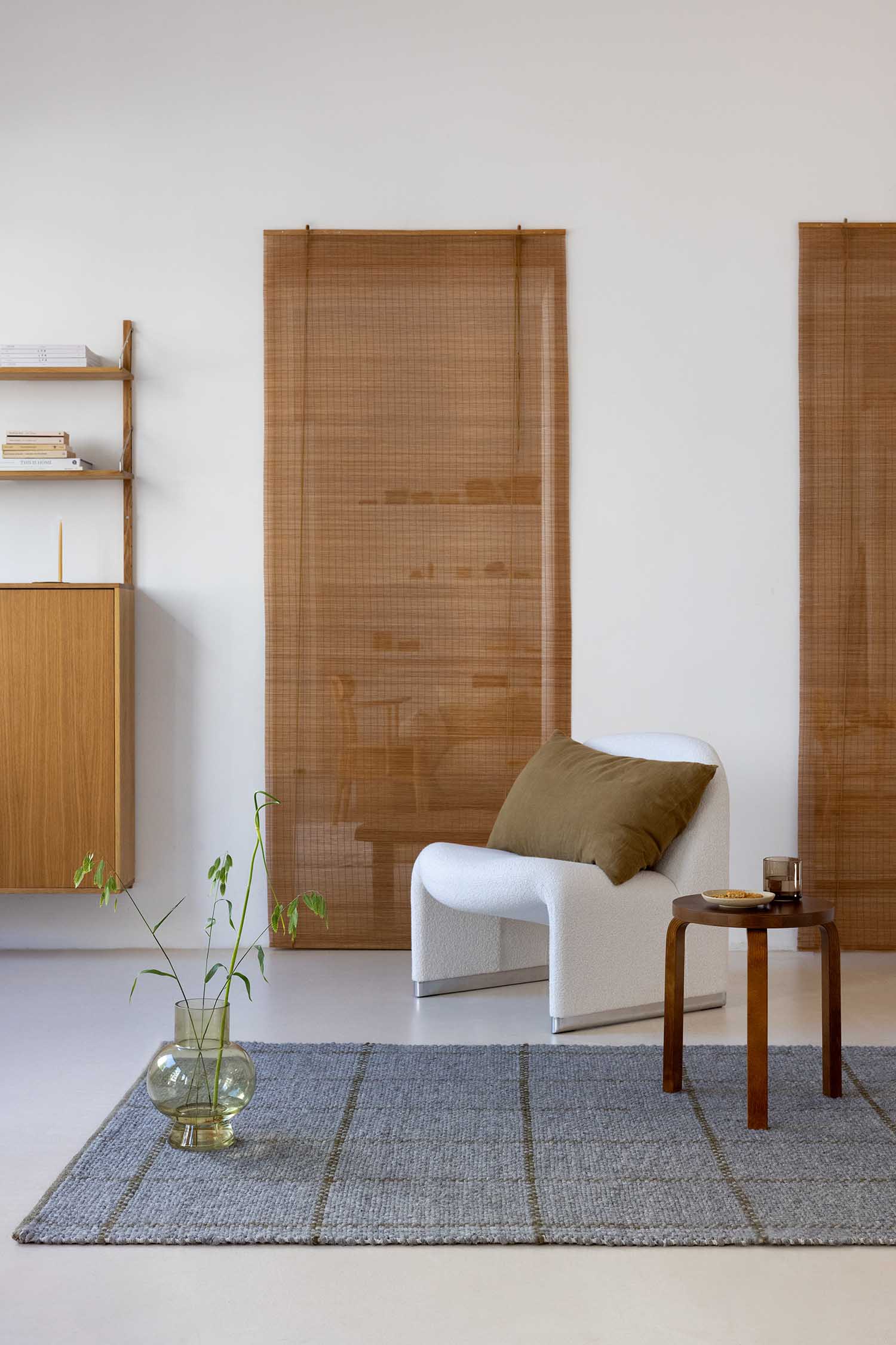 Koberec CRAFT MATTER CHECK šedý so zelenou