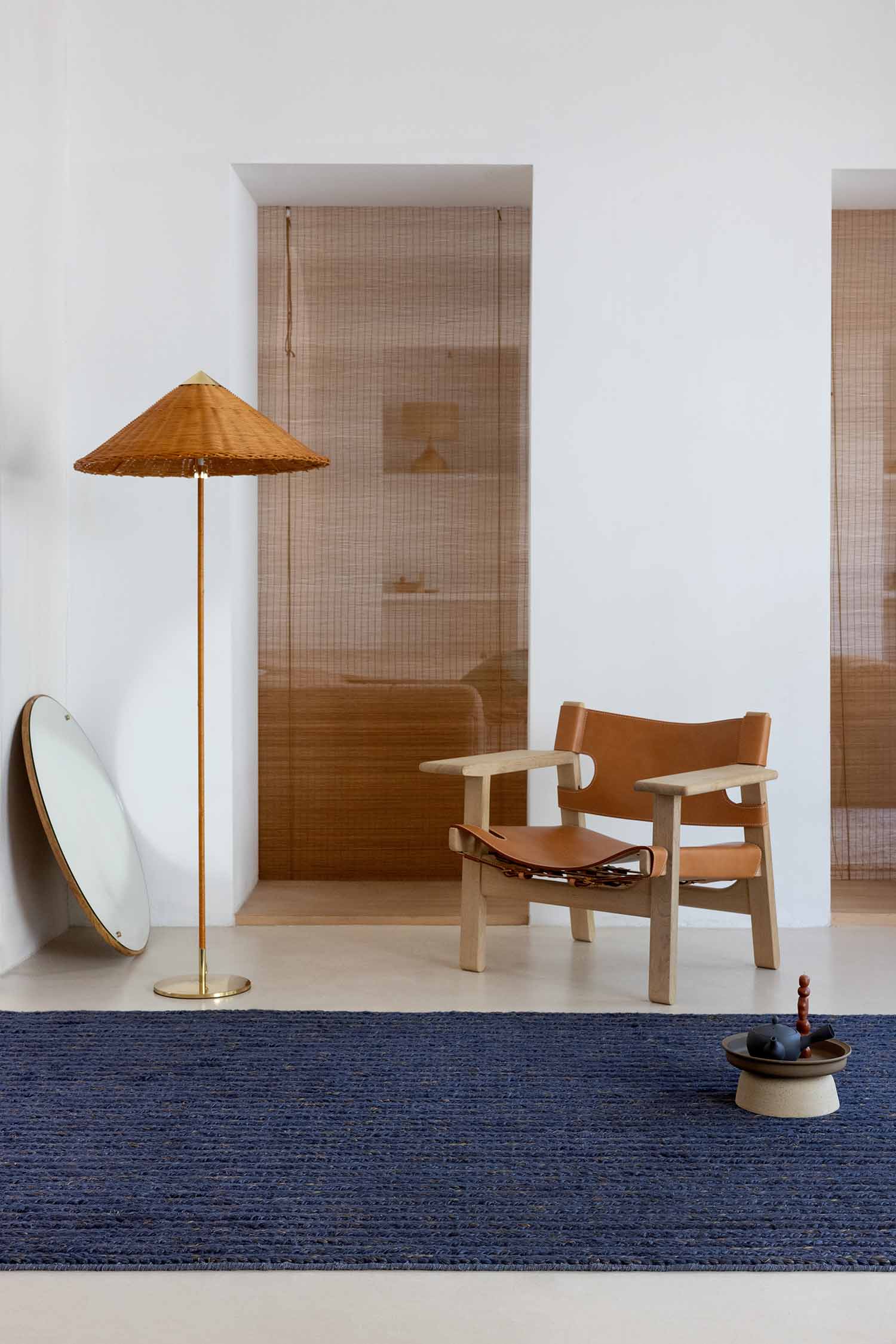 Koberec CRAFT PLAIT tmavomodrý