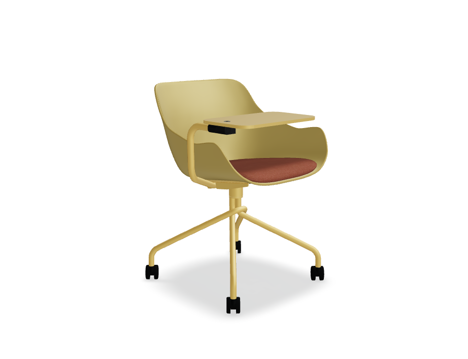 Otočné kreslo s doskou BALTIC REMIX, kovová základňa s kolieskami