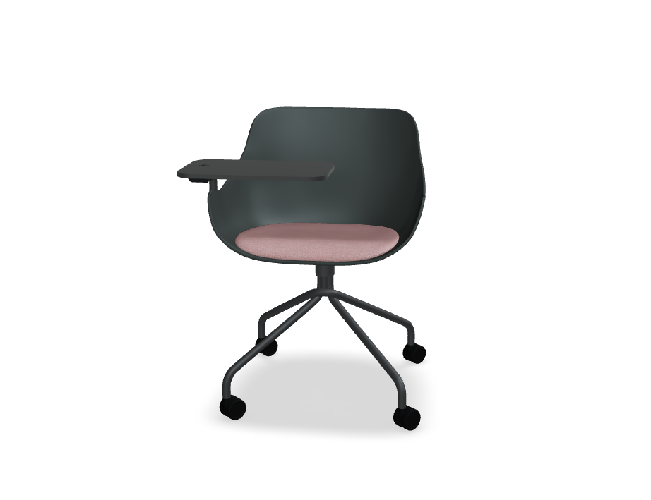 Otočné kreslo s doskou BALTIC REMIX, kovová základňa s kolieskami