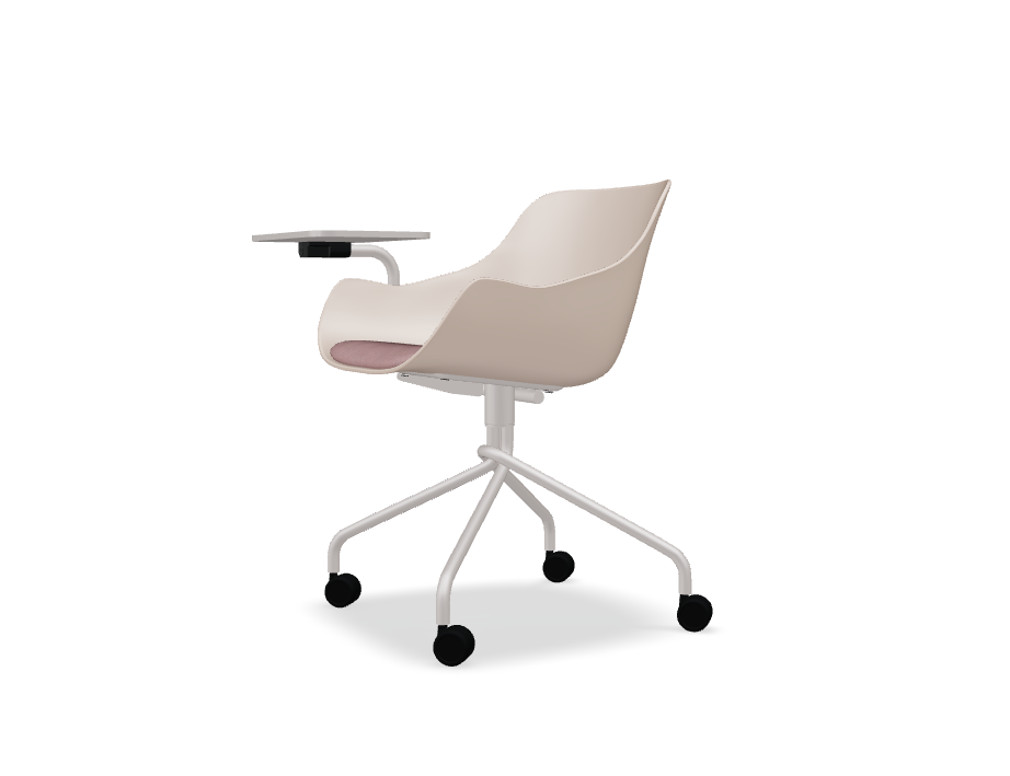 Otočné kreslo s doskou BALTIC REMIX, kovová základňa s kolieskami