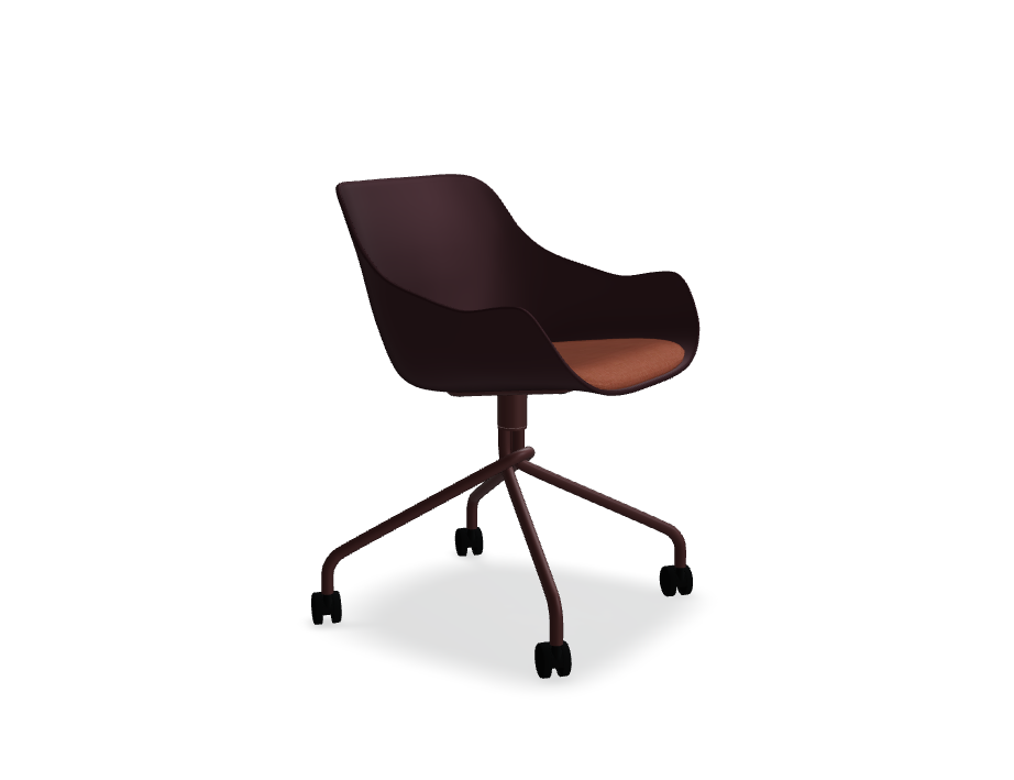 Swivel chair Baltic remix metal base with wheels