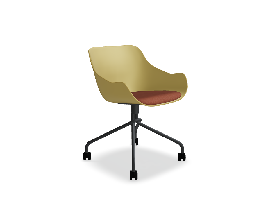 Swivel chair Baltic remix metal base with wheels