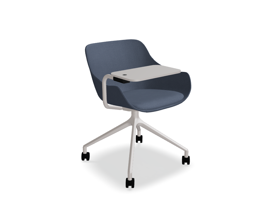 Baltic classic swivel chair aluminum base with wheels to the soft surface