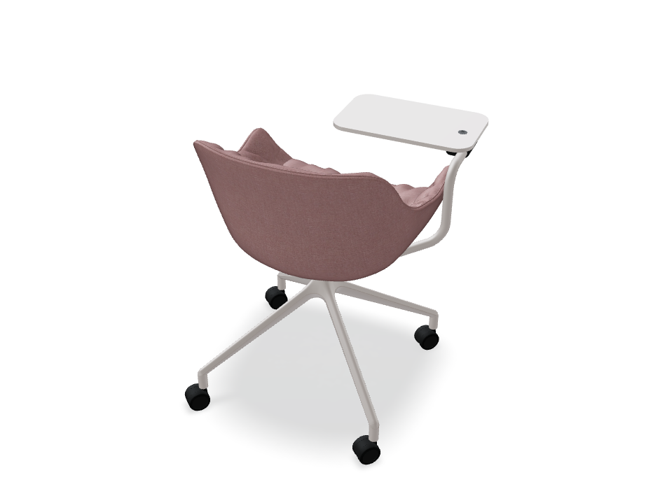 Baltic Soft Duo swivel chair aluminum base with wheels to a soft surface