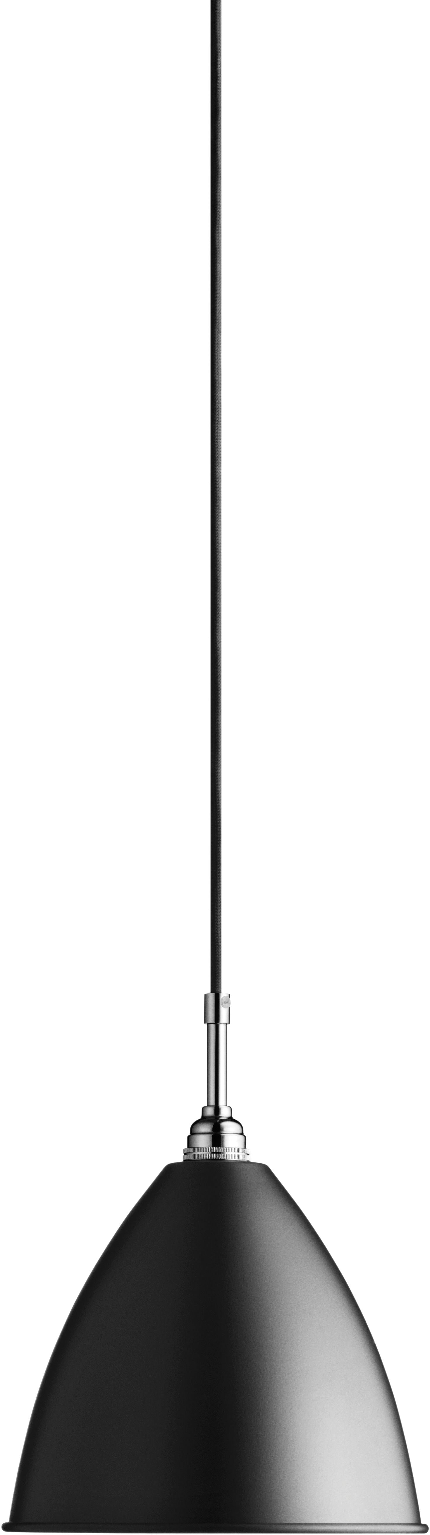 Závesná lampa BESTLITE BL9 chróm s čiernym tienidlo