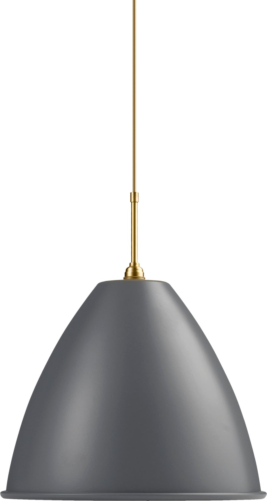 Závesná lampa BESTLITE BL9 mosadz s šedým tienidlo