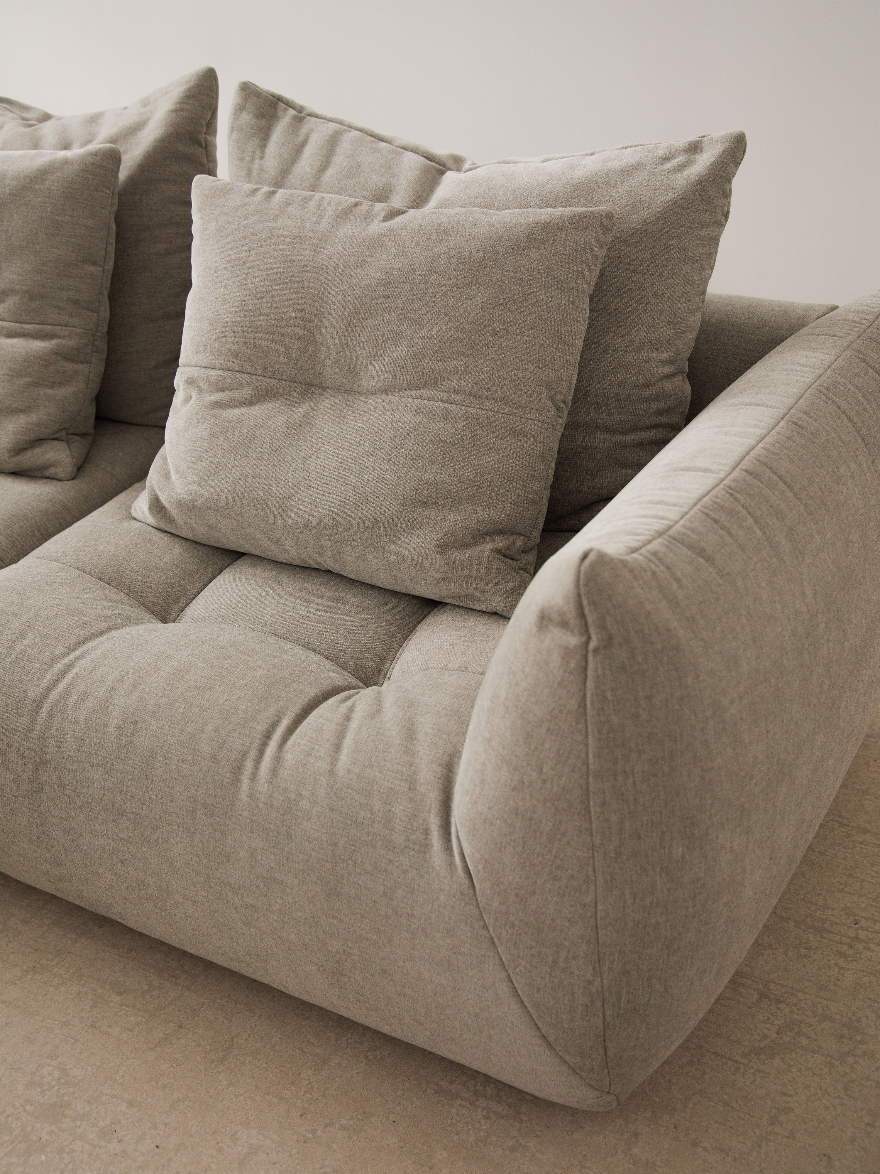 Modulárny rohový gauč pre 3 osoby BLOOM červený šenil