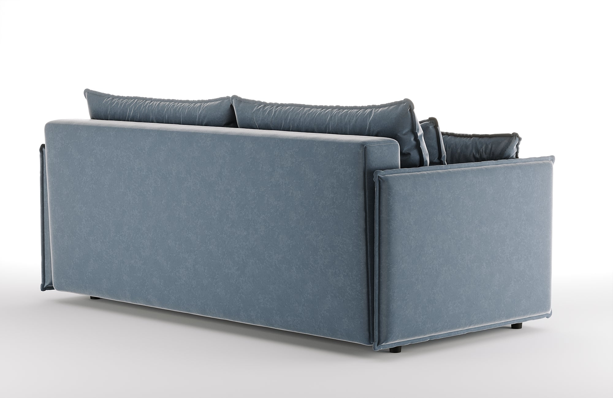 Velvet sofa with sleeping function FABIEN light gray
