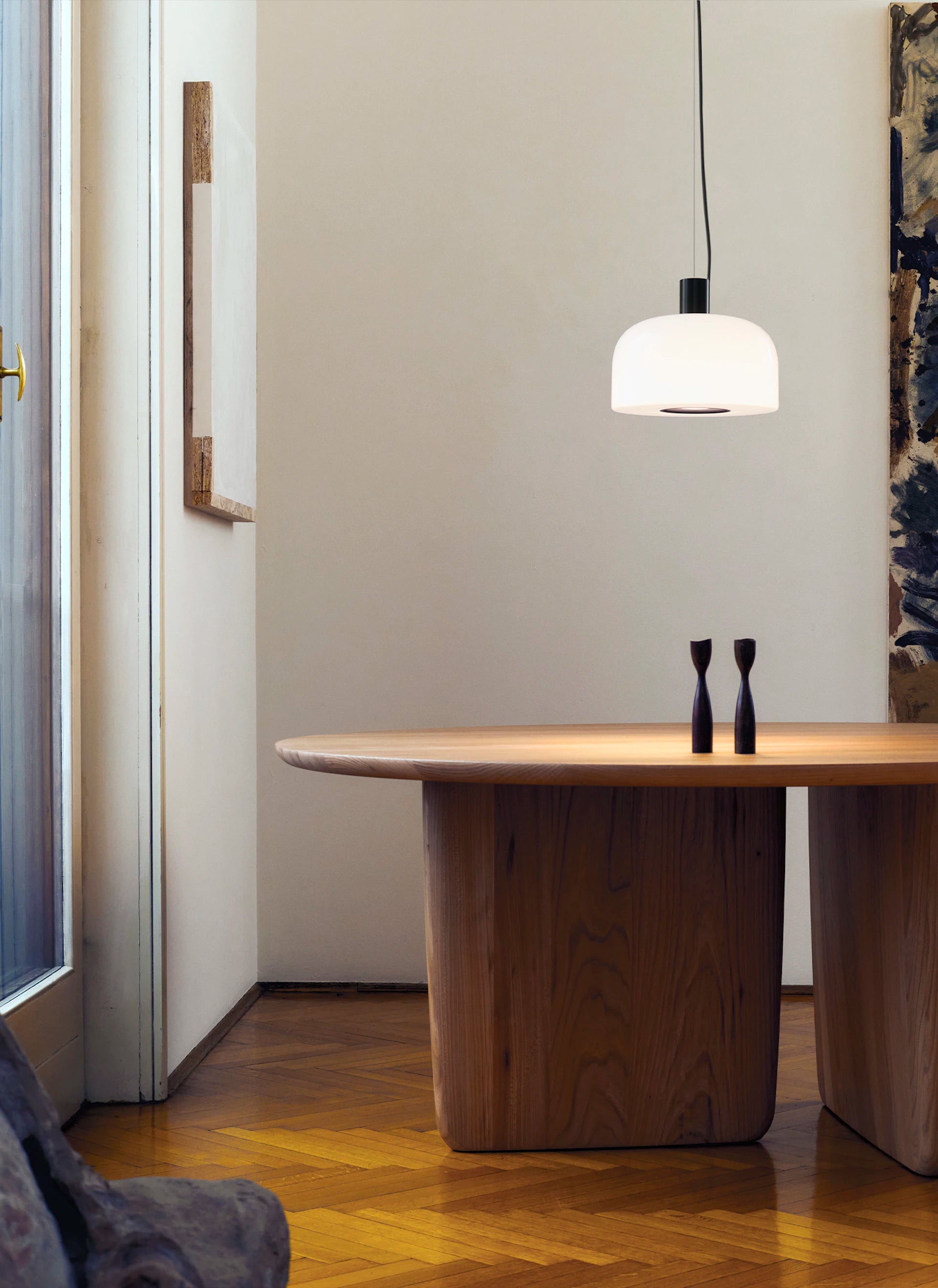 Závesná lampa BELLHOP GLASS hnedá