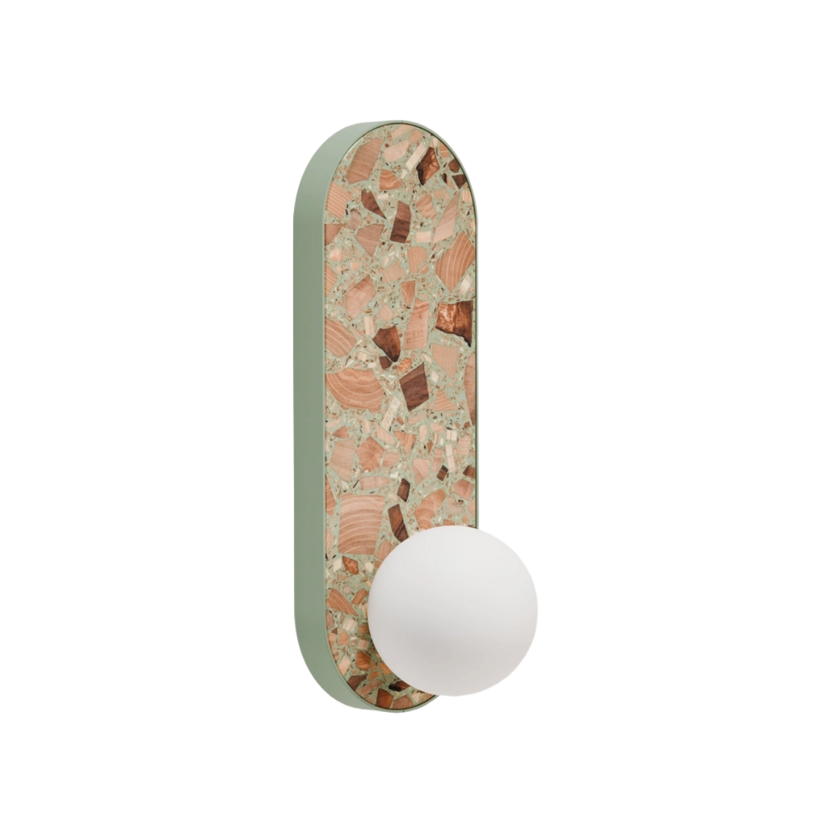 Oval wall lamp LEGRA sage