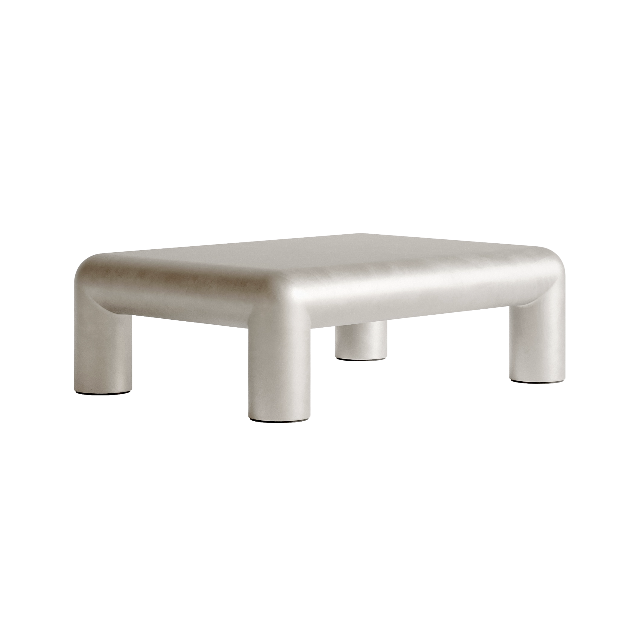 Rectangular coffee table CUBIO aluminum