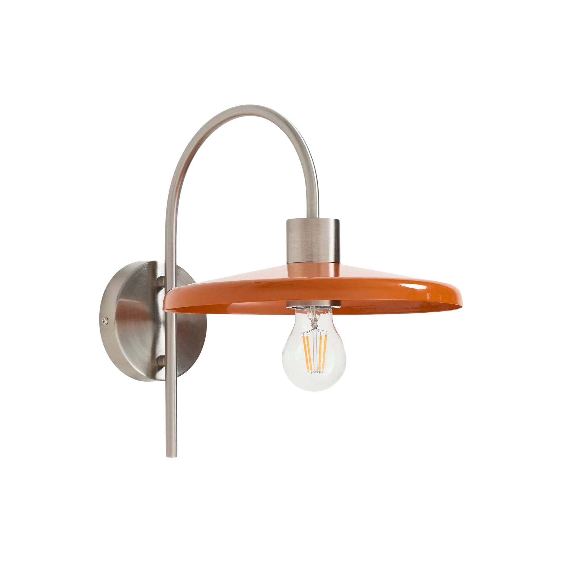 NUVIRA wall lamp orange with silver