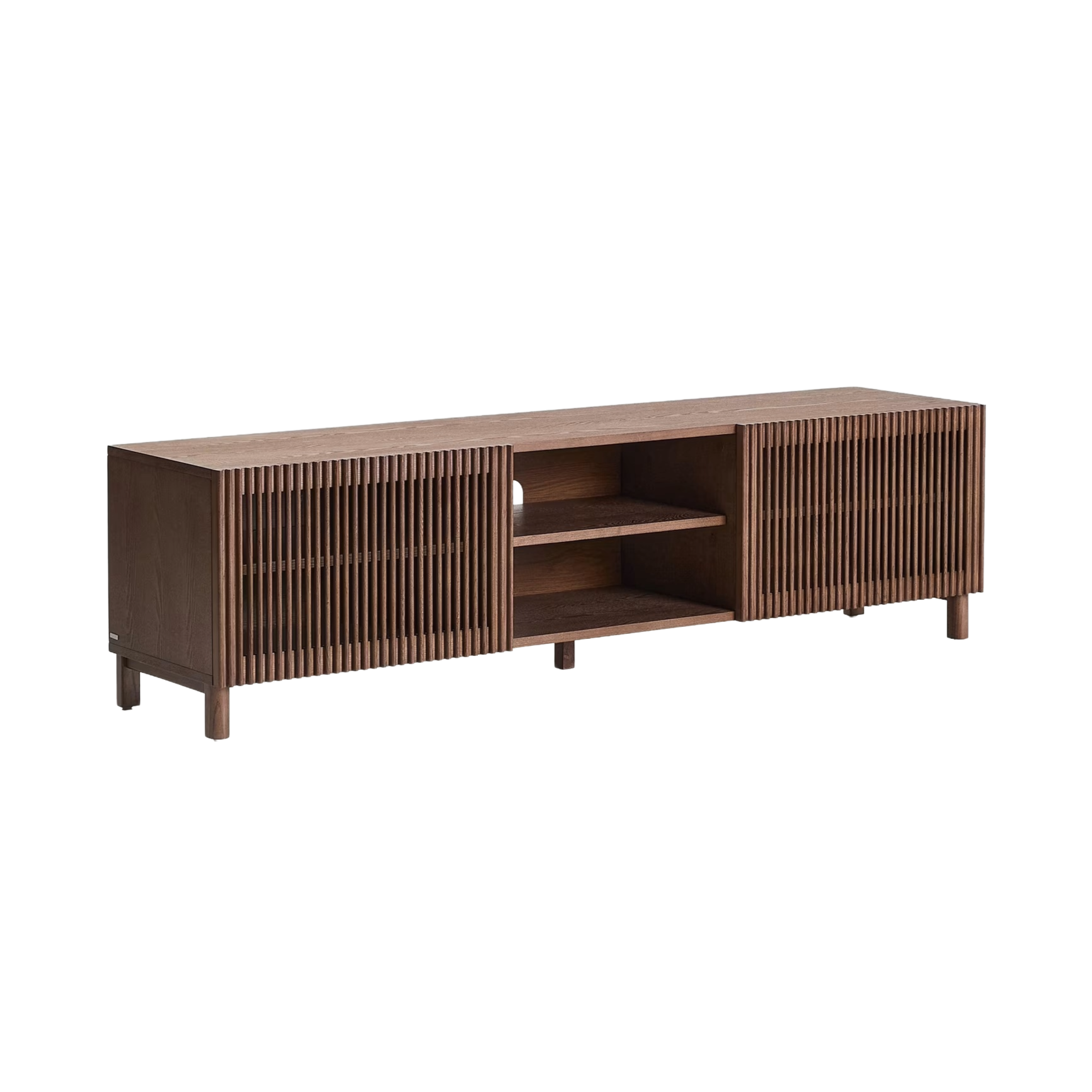 BEYLA TV Cabinet dark brown ash wood