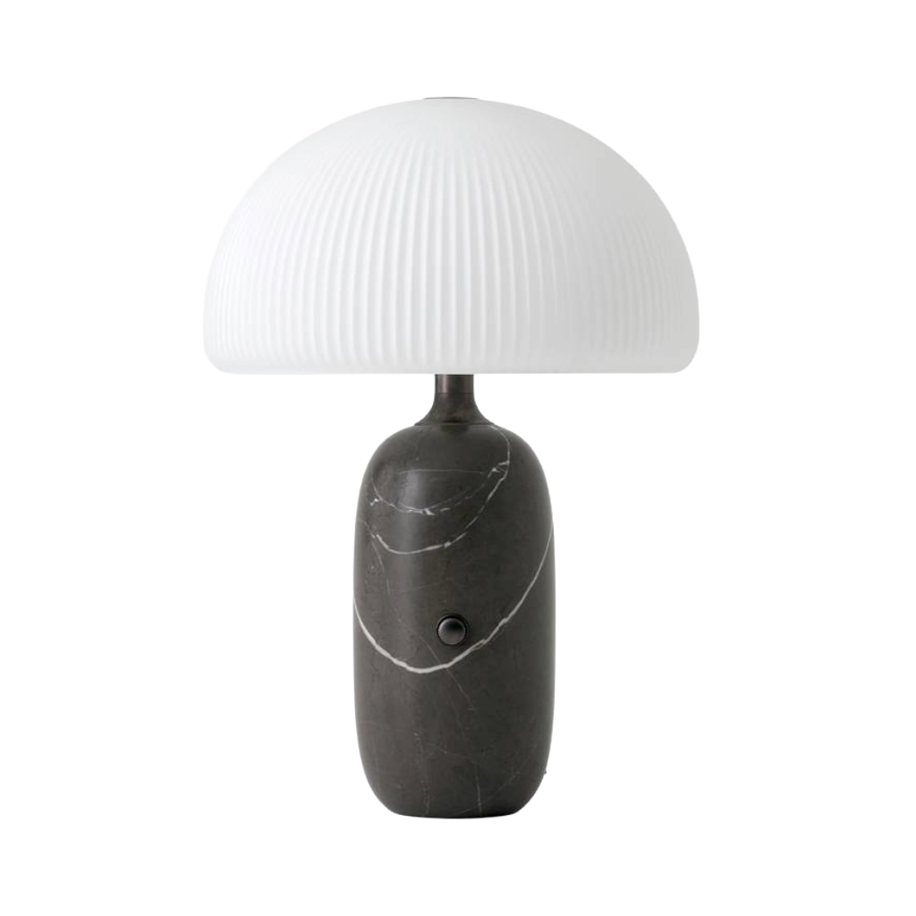 Stolná lampa SCULPTURE šedý mramor