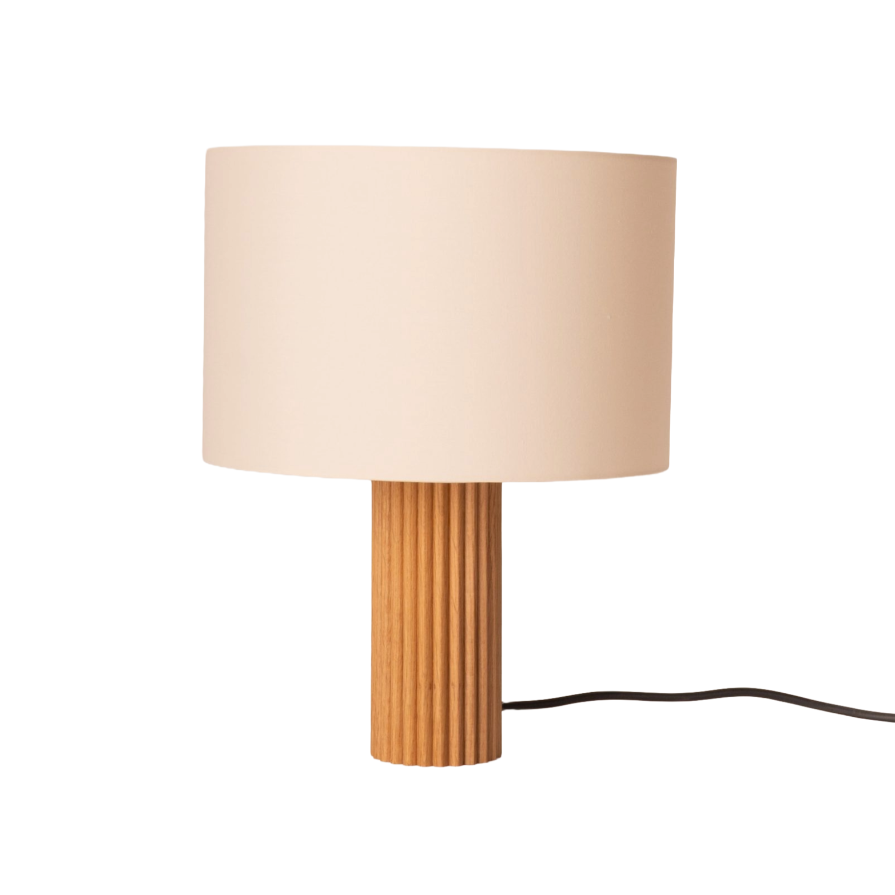 Stolná lampa FLUTITA z dubového dreva