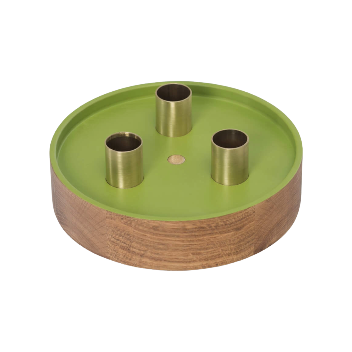 Svietnik OSVETLENIE 3 zelený s mosadzou