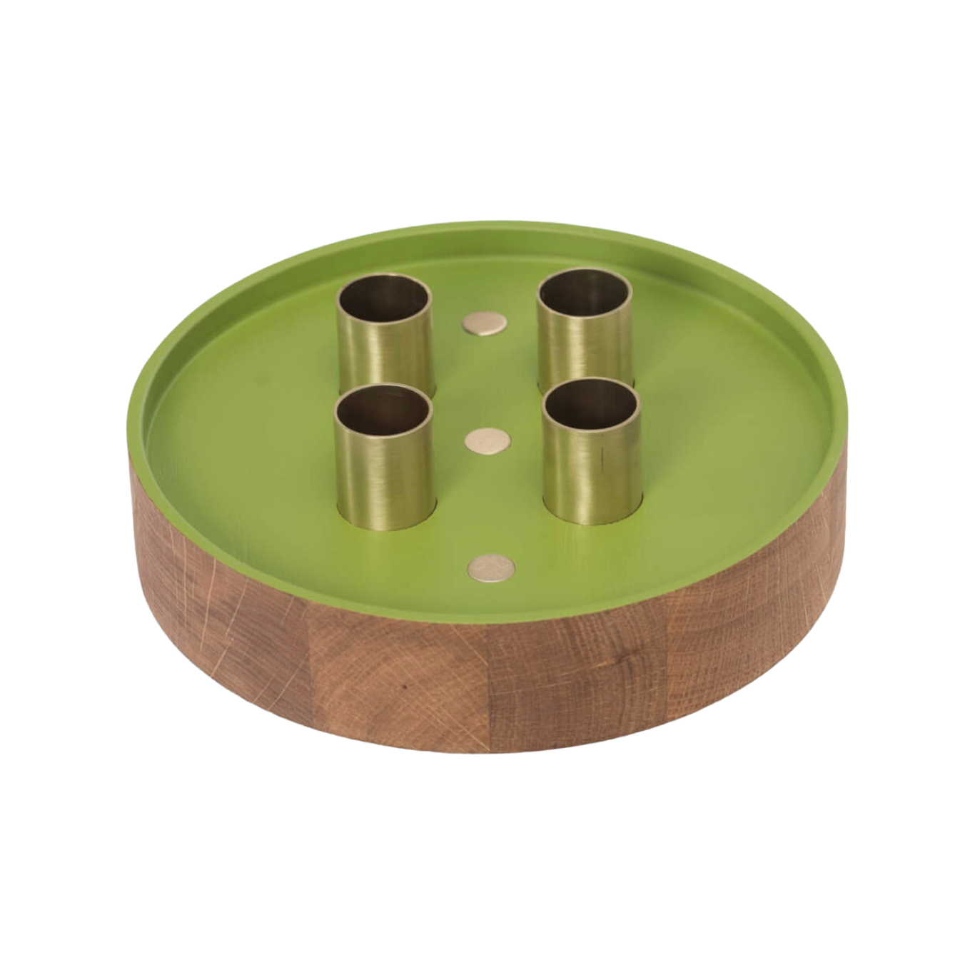 Svietnik OSVETLENIE 4 zelený s mosadzou