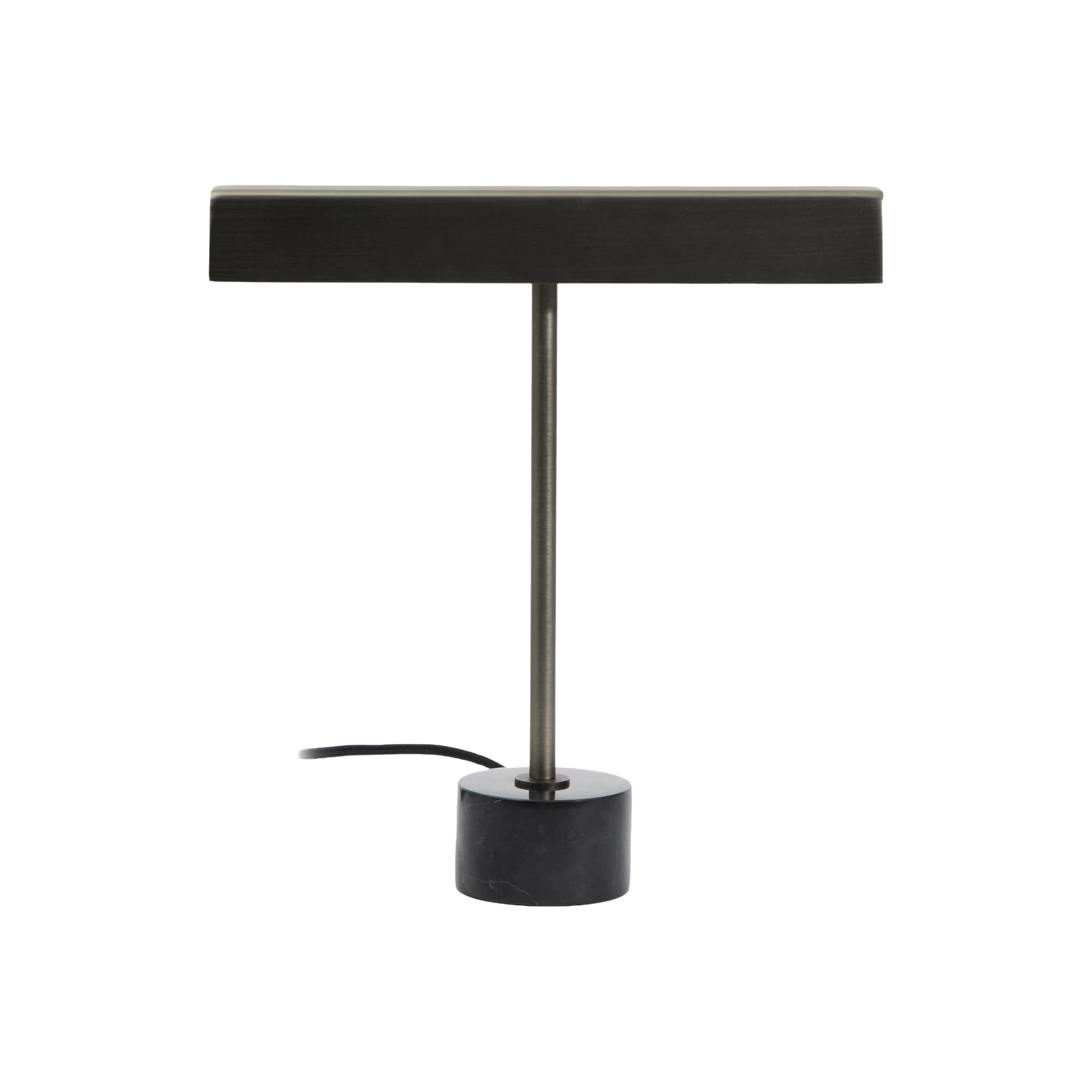 Stolná lampa LYNOR čierna s čiernym mramorovým podstavcom