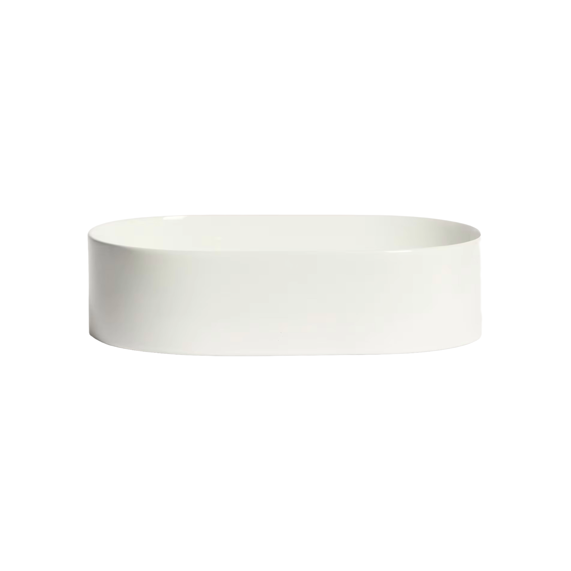 Oval countertop sink OVARA white ceramic