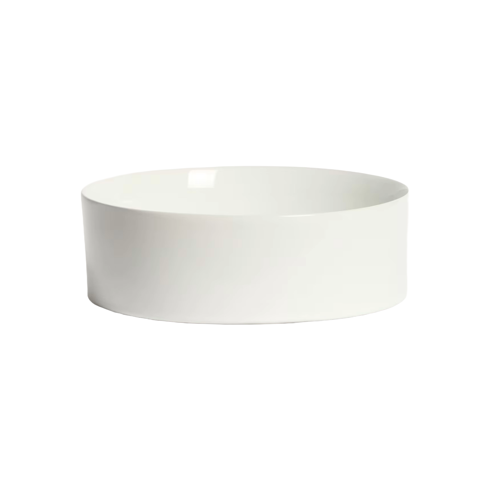 Round countertop sink OVARA white ceramic