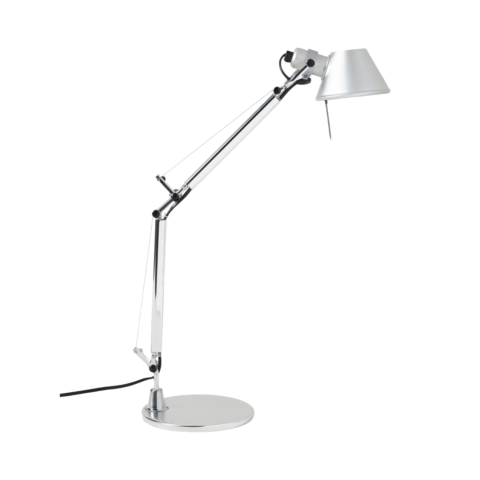 Stolná lampa nastaviteľná TOLOMEO MICRO matný strieborný