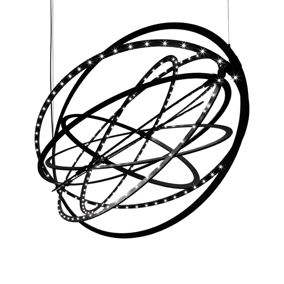 Závesná lampa COPERNICO čierna