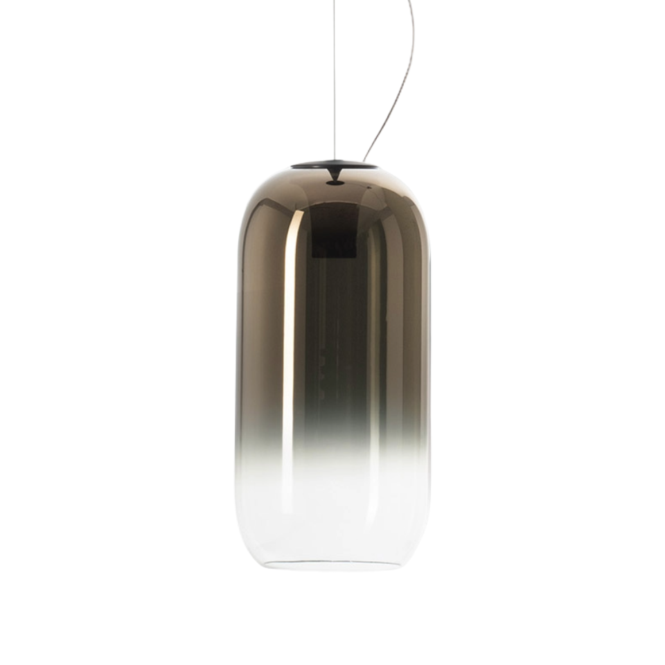 GOPLE Pendant Lamp in Brown with Black Finish