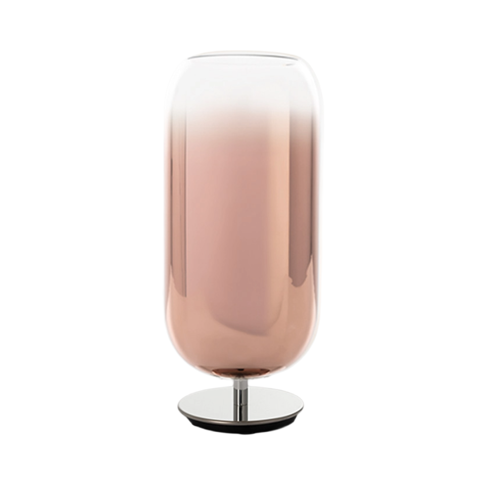 GOPLE table lamp in copper with a silver base