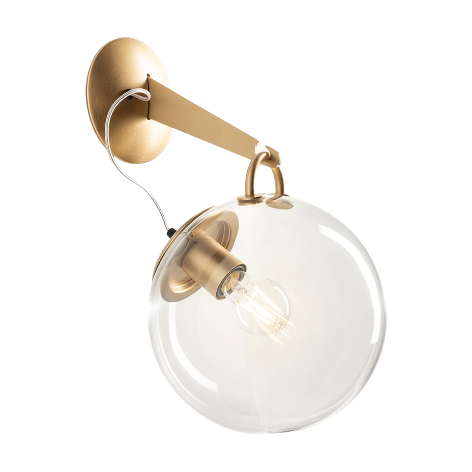 Nástenná lampa MICONOS saténový mosadz