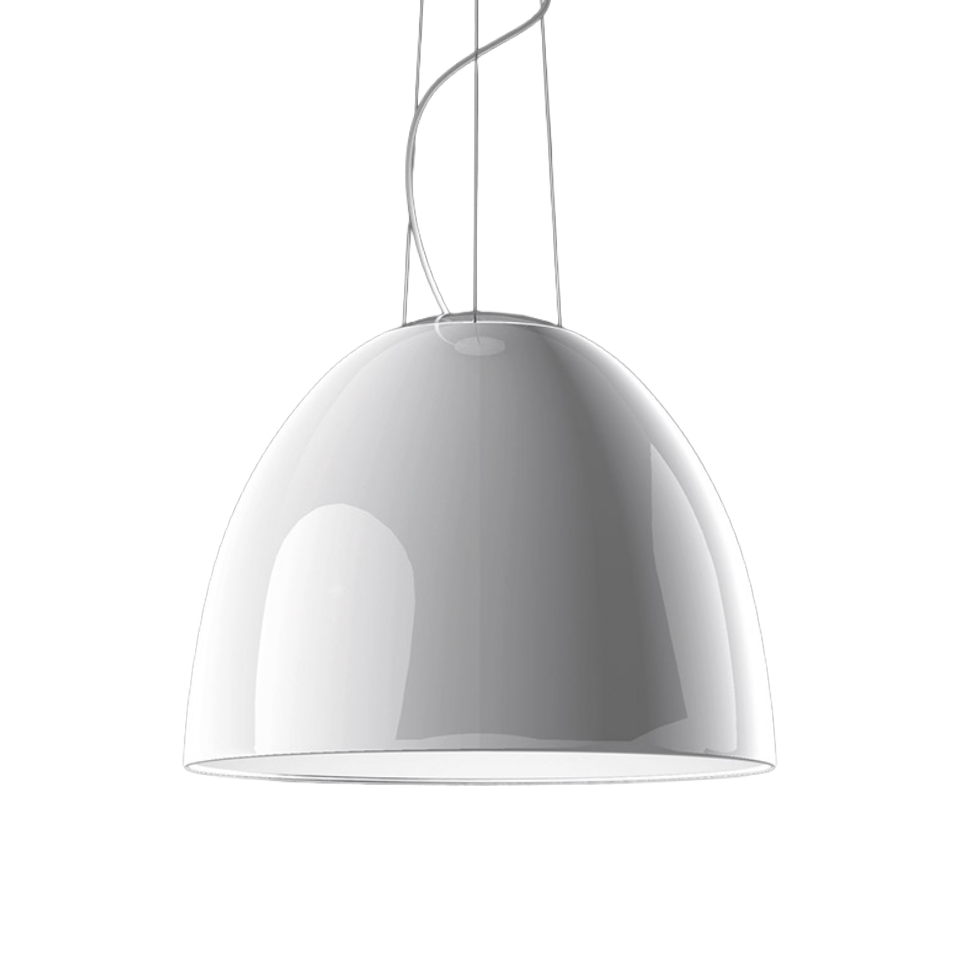 Závesná lampa NUR GLOSS biela
