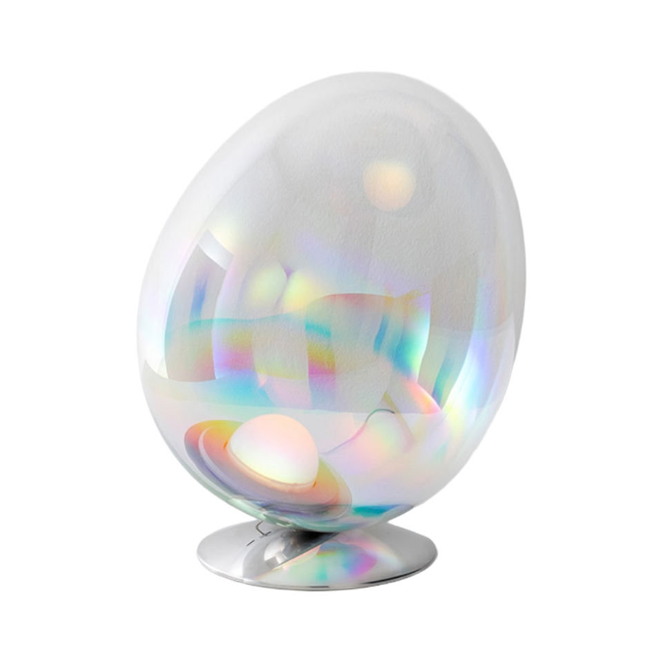 Stolná lampa STELLAR NEBULA opalizujúce sklo fúkané