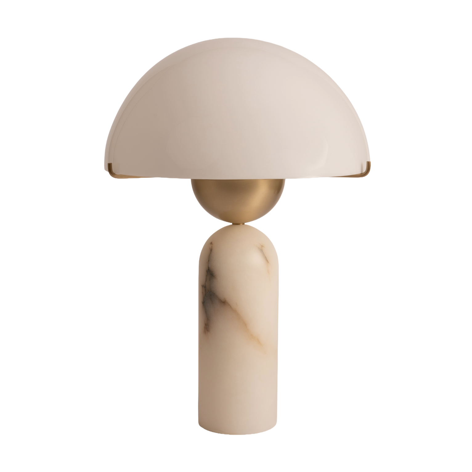 Stolná lampa PEONO biely alabaster