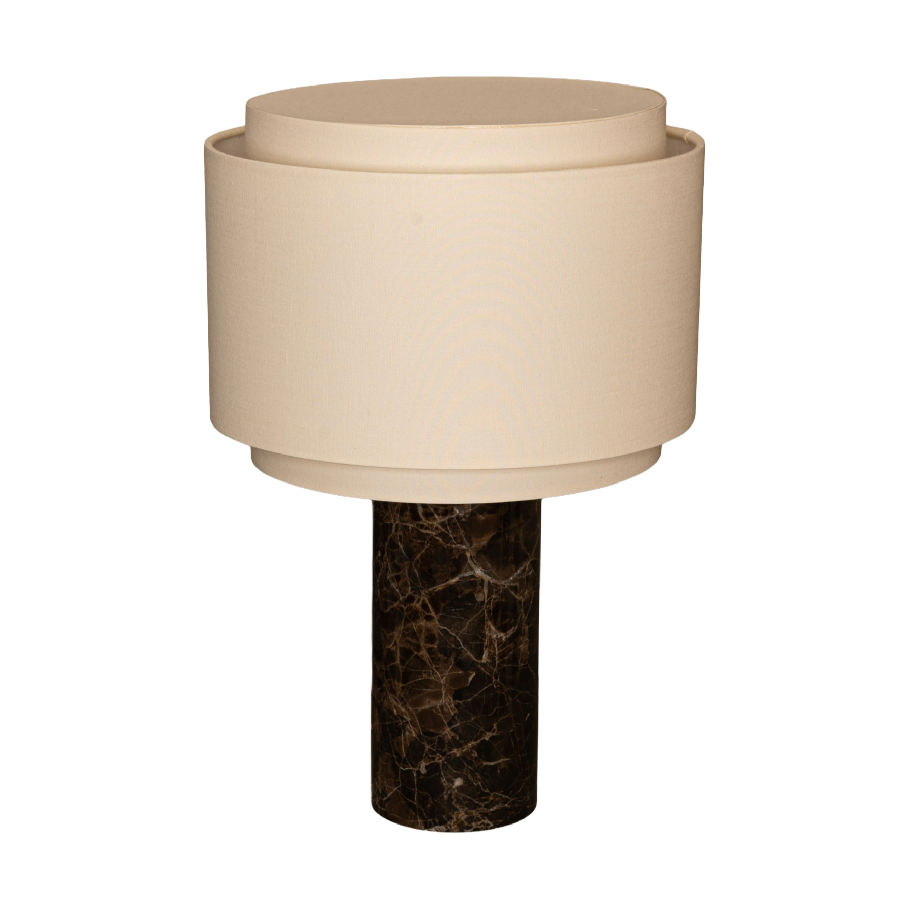 Stolná lampa PIPITO DOUBLE hnedý mramor