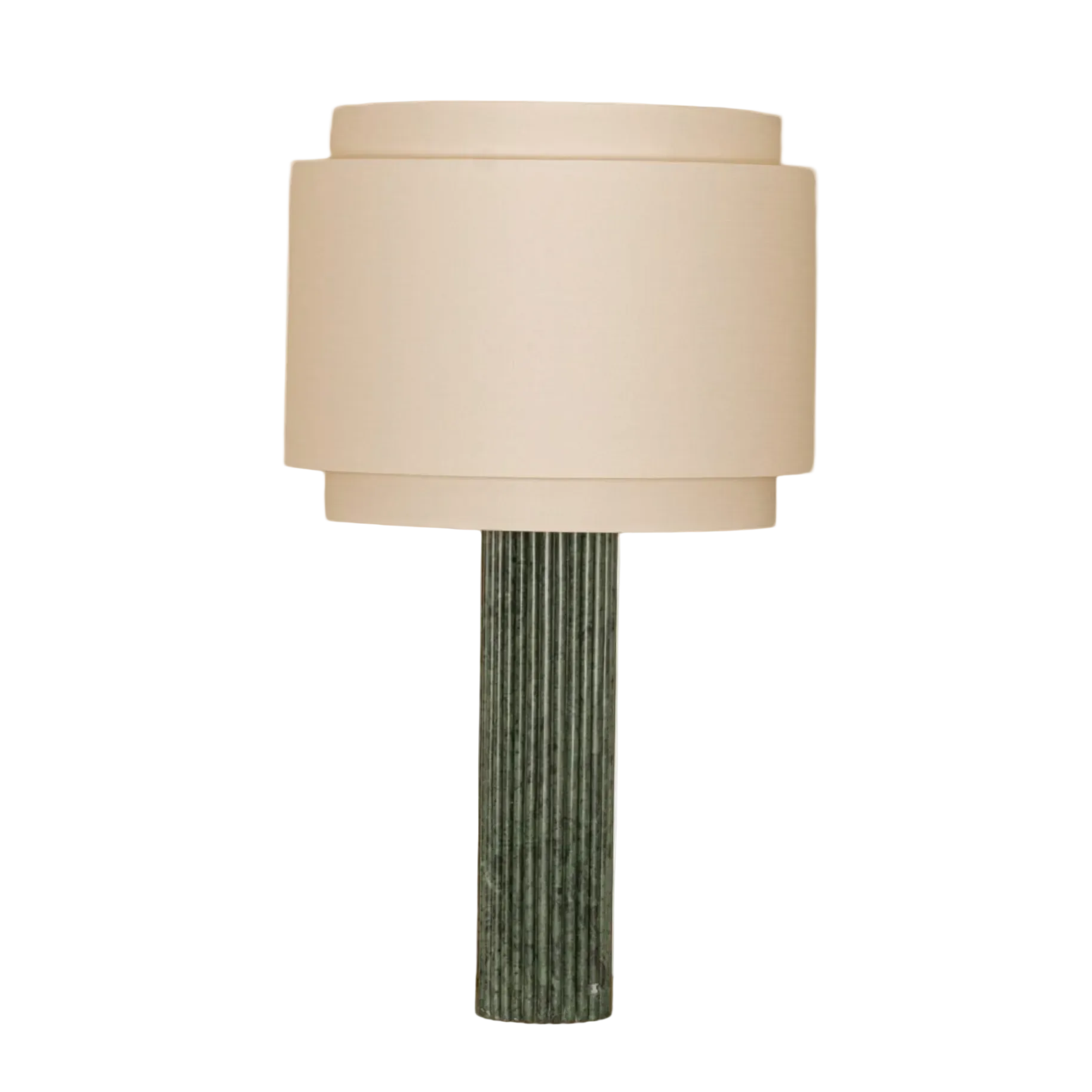 FLUTA DOUBLE Table Lamp Green Marble