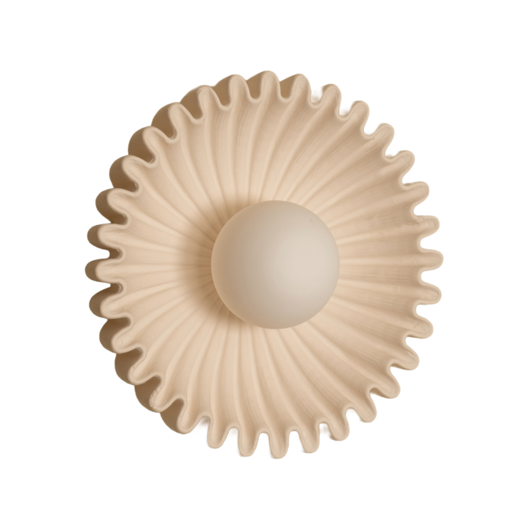 Ceramic Wall Lamp OSTRO Ecru